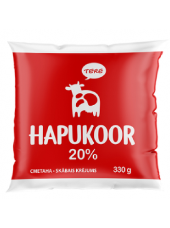 Сметана в пленке TERE Hapukoor 20% 330 г