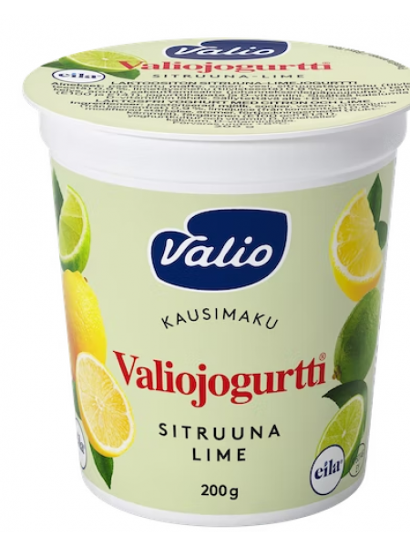 Йогурт без лактозы Valiogurtti 200 г лимон-лайм 