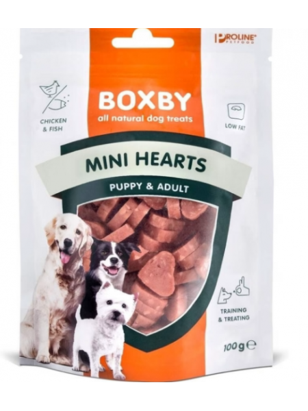 Лакомство для собак Boxby Mini Hearts 100г мини сердечки