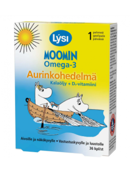 Витамины для детей Lysi Moomin Omega-3+D 36капсул