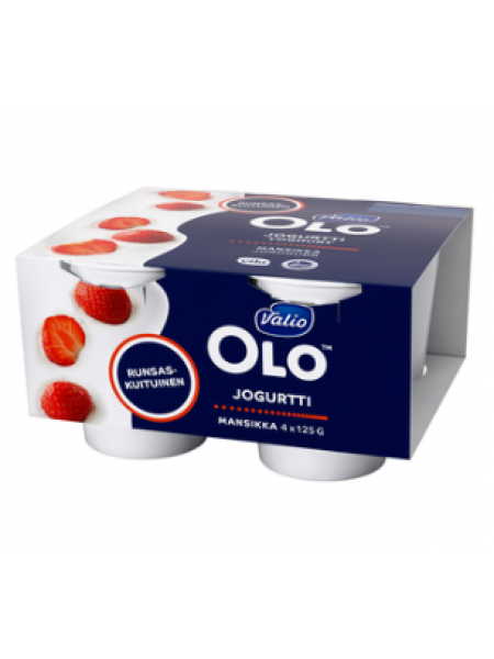 Йогурт Valio OLO jogurtti mansikka 4x125г клубника без лактозы