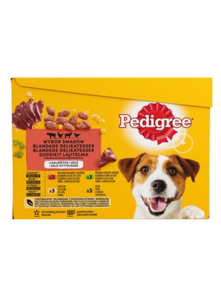 Влажный корм в пакетиках для взрослых собак Pedigree 12x100г курица и мясо